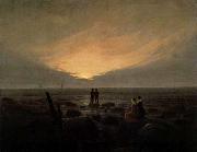 Caspar David Friedrich Moonrise by the Sea Sweden oil painting artist